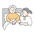 介護しているイラスト